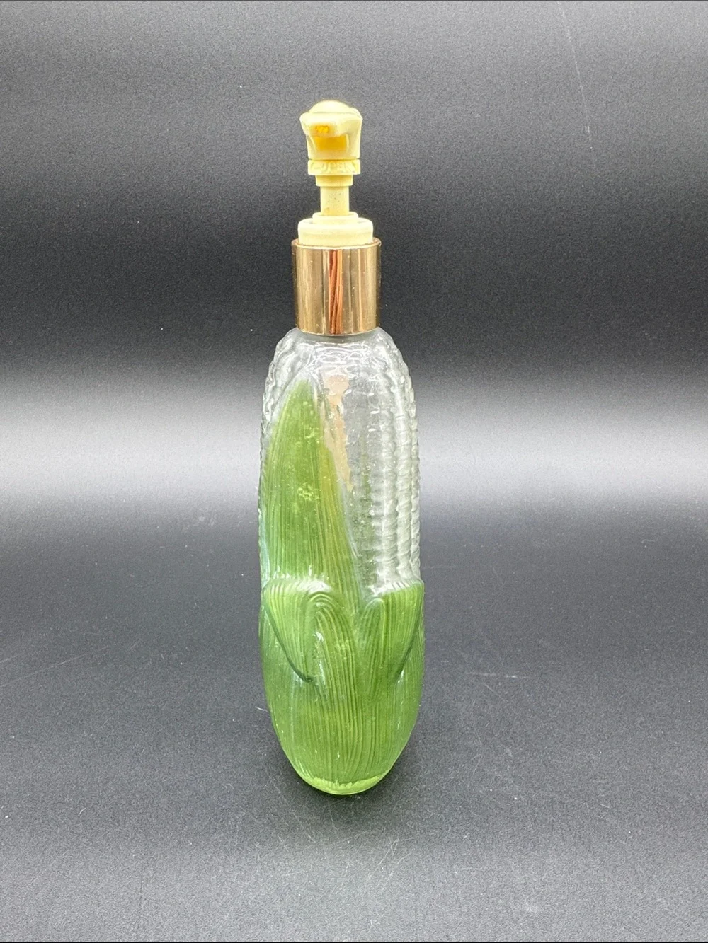 Vintage Avon 1978 Corn Cob Garden Harvest GlassBottle Soap/Lotion Dispenser Pump